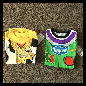 NWT Buzz Lightyear & Woody costume t-shirts